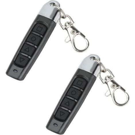 2 Pièces Telecommande Universelle Portail 433 MHz, Télécommande Porte de Garage Universelle avec 4 boutons et Fréquence Fixe, Duplicateur de Telecommande Portail Sans Fil pour Portes de Garage (1/3)