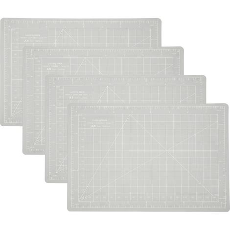 Set mit 4 A5-Schneidebrettern, manueller Papierschneidematte, Gravierkissen und Stempeln, Künstlerzubehör (1/5)