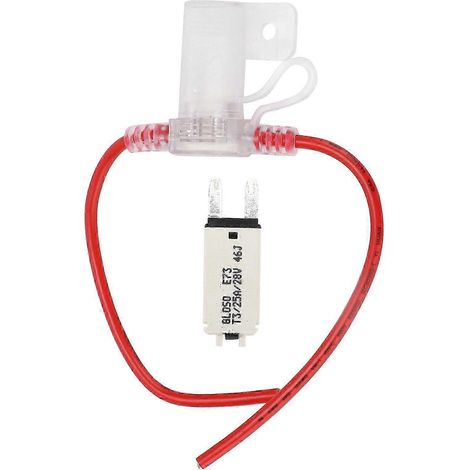 Porte-fusible avec fil fusible à réarmement manuel T3, 25 ampères, 12 AWG, 32 volts, boîtier transparent étanche, compatible avec les camions, les camping-cars et les yachts. (1/5)