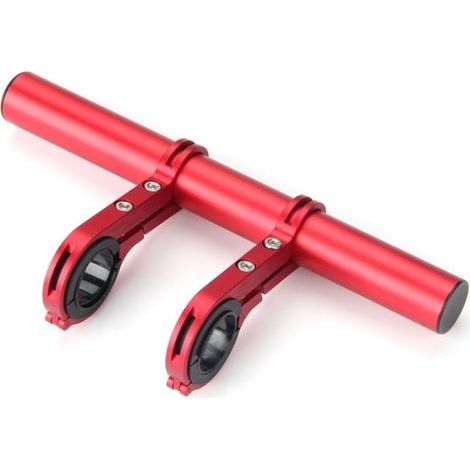 Rangement pour vélo，Support d'Extension pour Eclairage de Vélo, Vélo Alliage d'aluminium Guidon de Vélo Extenseur Double Extension pour Guidon de VTT, Motorcycle, E-Vélos Bike，rouge-RAPANDA (1/4)