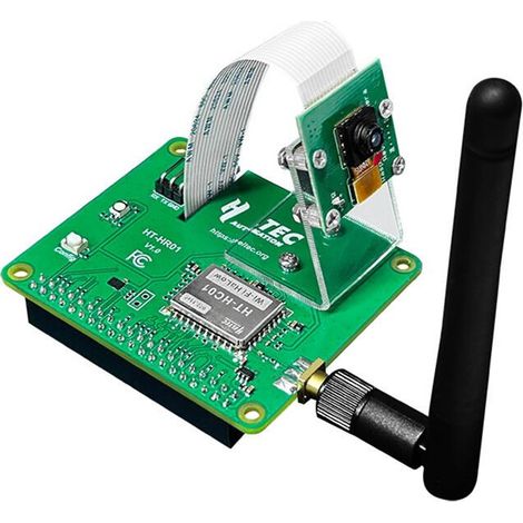 HaLow HR01 Pi-CamLow WLAN-Modul für Raspberry Pi HAT, 5-MP-Kamera, 2,4-GHz-Reichweite, 32,5-Mbit/s-Mesh-Netzwerk (1/2)