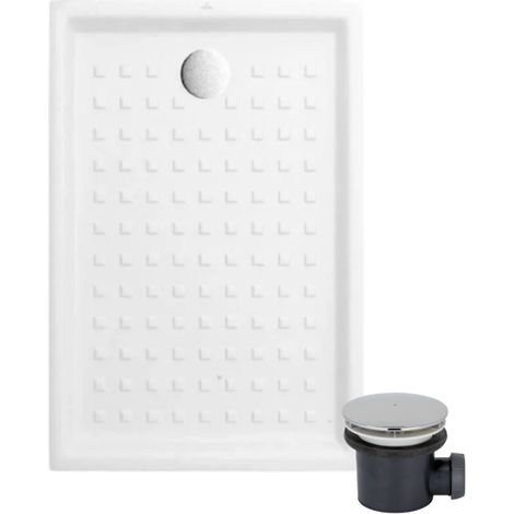 Pack receveur 100 x 80 VILLEROY ET BOCH O Novo ceramique rectangle blanc avec bonde D90