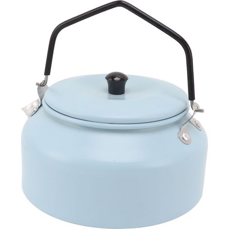 0,9-Liter-Campingkessel, multifunktional, Aluminium, lebensmittelecht, tragbar, für Camping, Picknick, Wandern, blau, himmlisch (1/5)