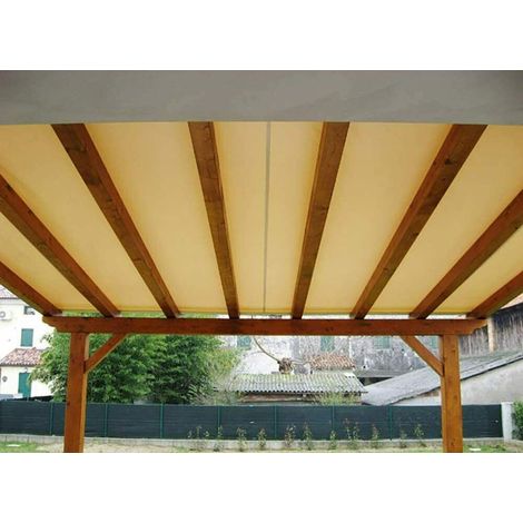 TELO COPERTURA VELA BEIGE 2.8 x 5.8 MT PER PERGOLA PERGOLATO 3 x 6 MT 168V