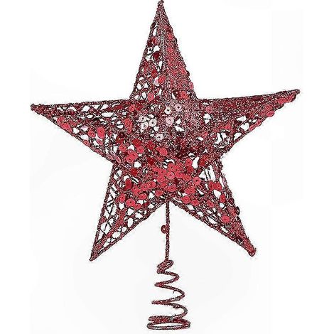 Sternförmiger Weihnachtsschmuck, 3 Farben zur Auswahl, für große Weihnachtsveranstaltungen, Einkaufszentren, verschneite Landschaften, wiederverwendbar, silberfarben (1/4)