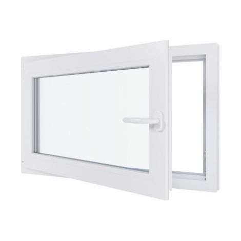 Finestra in PVC - Triplo vetro - Bianco - 1100 mmx600 mm cm