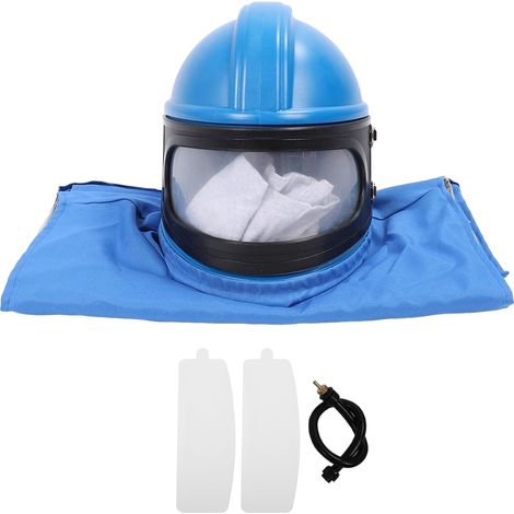 Casque de Sablage, Cagoule de Sablage avec Alimentation en Air, Protecteur de Capot de Sablage Masque de Sécurité écran Facial Complet (1/5)