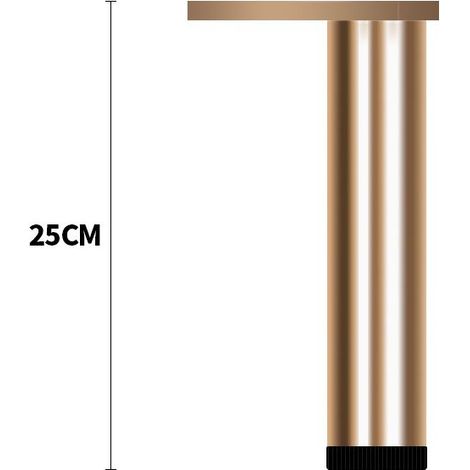 TAISHENGDA Verstellbare Möbelfüße aus Aluminium, für Küche und Bad, 25 cm hoch, 4er-Pack (1/5)