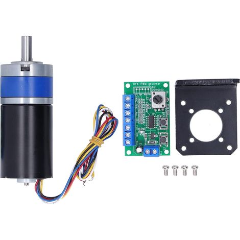 YWBL-WH DC12V Brushless Gear Motor Speed Reduction Copper Coil Motor Shaft 8Mm D With Controller(1600rpm), Gearmotor (1/5)