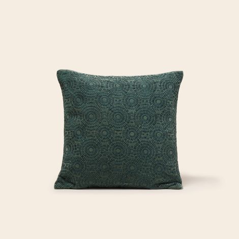 Housse de coussin en Velours brodé de fil coton SOLAYA (1/4)