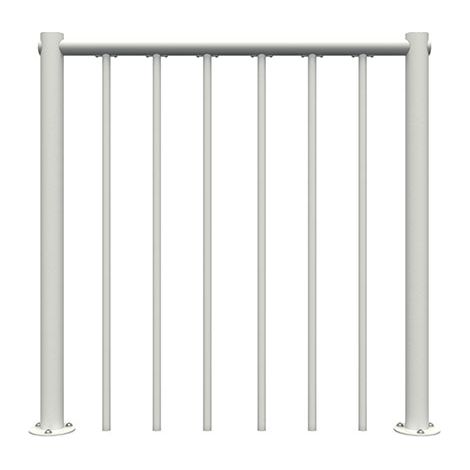 Balustrade escalier extérieur - Acier galvanisé blanc et PVC - Longueur 1m - Main-courante en PVC - RE-I-RV-PVC-B-EXT