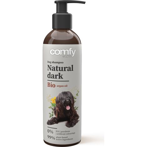 Champú para perros de pelo oscuro, pelaje fuerte e hidratado, con mucho cuerpo, 250 ml.