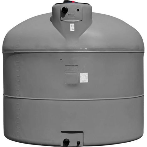 Cuve récupération eau de pluie 300L - Réservoir aérien cylindrique Gris - Polyéthylène - ELBI PA (1/5)