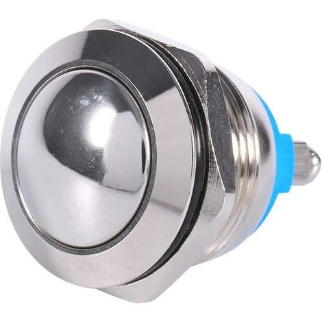 Bouton-Poussoir, Bouton Poussoir 12v Interrupteur Momentané de Klaxon de Bouton Poussoir en Métal de Voiture Imperméable (1/5)