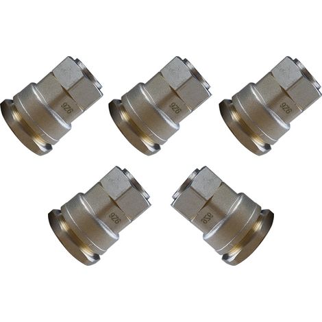 Lot de 5 Manchons Laiton droit PEHD Ø25 Femelle Écrou libre 3/4" (20/27) - ACS 16 Bars - Arco (1/4)