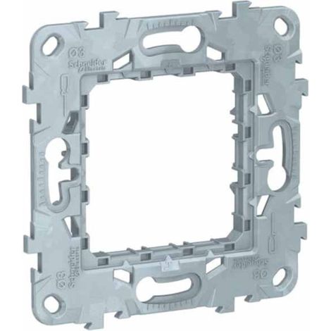 Schneider Electric – Cadre métallique sans pinces pour 1 mécanisme large ou 2 étroits – Boitier de protection pour prise électrique – Installation facile