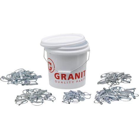 Set di perni a scatto, acciaio zincato, 999004, 20 pezzi ciascuno (1/2)