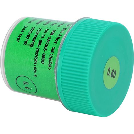 Billes de soudure BGA sans plomb étamées, 25 W, pour la réparation et le reballing de cartes de circuits imprimés, 0,6 mm (1/5)