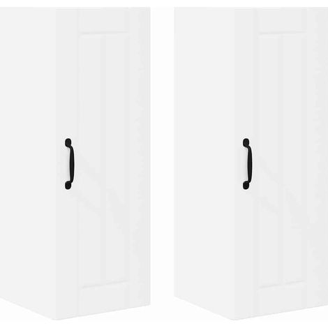 Meubles de Rangement,Armoire de cuisine avec étagère 2 pcs Blanc 30 x 31 x 80 cm CFW261991 (1/5)