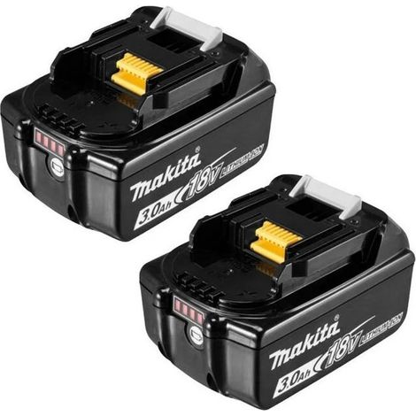 Lot 2 Batteries Makita 18V 3.0Ah Li-Ion Charge Rapide 30min Anti-surchauffe Compatible Outils Star Protection (1/5)