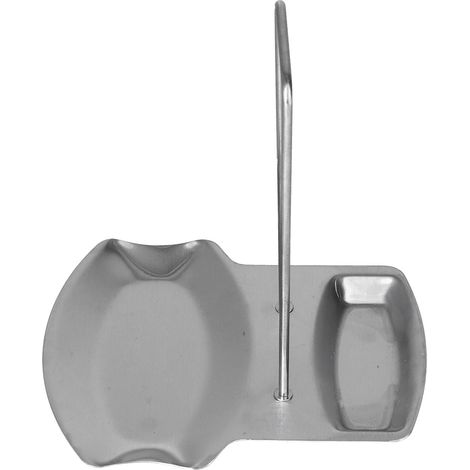 Support pour couvercles de casseroles en acier inoxydable, étagère pour couvercles de casseroles, porte-cuillères avec bac récupérateur de graisse (1/5)