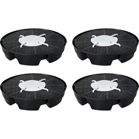 Set of 4 large 32cm self-watering flower pots, automatic watering system, pot base for grow tents, greenhouses, gardens (1/5)