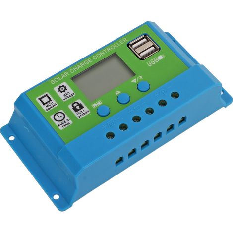 Solarladeregler mit digitaler Anzeige, einstellbare Parameter, 12 V/24 V, adaptiv, 20 A (1/5)