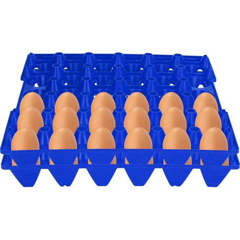 5 Eier pro 30 verkaufte Eier. Eiertransportkiste, Eierkarton, blau. (1/5)