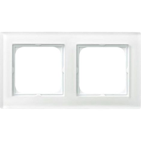 Ospel Elegante cornice doppia in vetro bianco 6 mm
