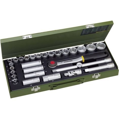 Proxxon Industrial Jeu de clés à douille métrique 1/2" (12.5 mm) 29 pièces 23000 C51224 (1/7)