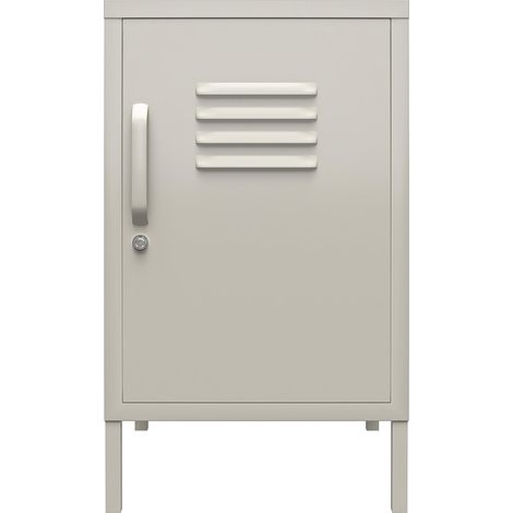 BradfordTable d'appoint avec 1 porte en métal taupe (1/5)