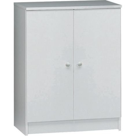 Sarmog Mobile Multiuso 2 Ante Battenti - Truciolare Olmo o Bianco - 62x34x79 cm (1/3)