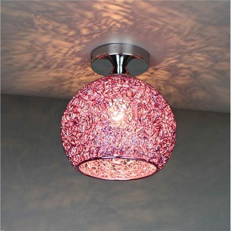 Suspension moderne en aluminium rose, luminaire pour chambre, salon, couloir (ampoule non incluse) (1/4)
