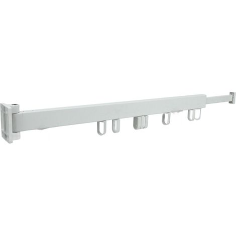Étendoir à linge pliable en alliage d'aluminium Gao Wenhai, pour balcon ou intérieur, sans perçage, vente en gros, blanc simple (1/5)