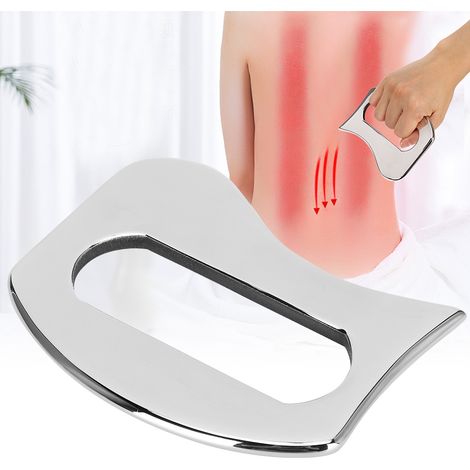 Gua-Sha-Platte aus Edelstahl für Gesichtsmassage und Muskelentspannung (1/5)