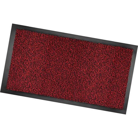 Zerbino Asciugapassi Antiscivolo Antinciampo Tessitura Morbida Retro Gommato 100% Made in Italy Bordeaux - 90x120 cm