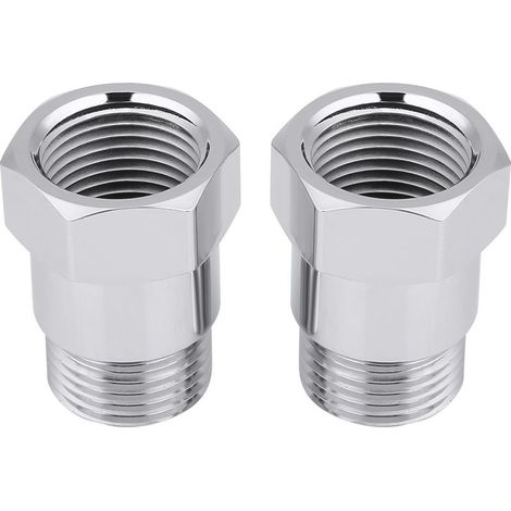 2 pièces 32mm M18 1.5 O2 capteur d'oxygène Extender Extension entretoise bondes adaptateur argent (1/5)