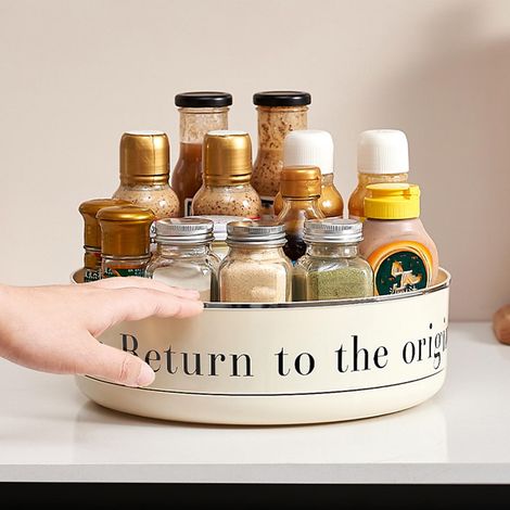 Tourniquet de Rangement Rotatif de Cuisine, Organisateur Multifonctionnel pour Épices et Cosmétiques, Détient des Lettres, Bureau Domicile