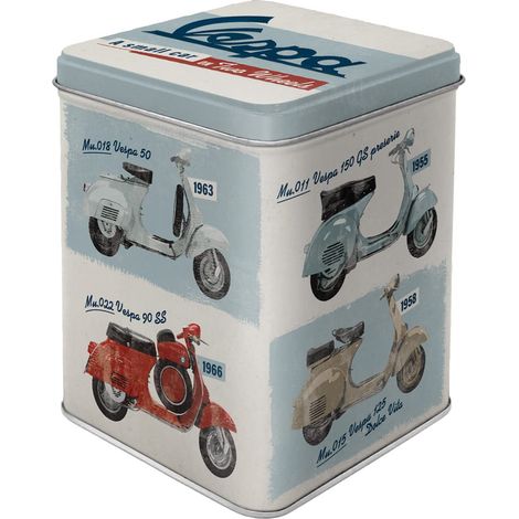 Nostalgic-Art Contenitori Retro Vespa – Model Chart – Idea Regalo per Amanti di Scooter, Sfuso e bustine di tè, Design Vintage, 100 g (1/5)