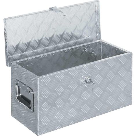 vidaXL Cassetta in Alluminio 61,5x26,5x30 cm Argento