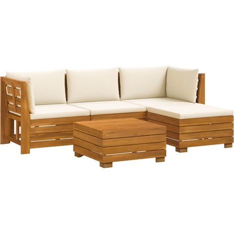 Maison Exclusive - Outdoor-Sofagarnitur mit Kissen 5 Stück Braun