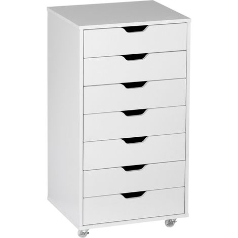 Caisson bureau 7 tiroirs - dim. 47,5L x 39,5l x 90H cm (1/5)
