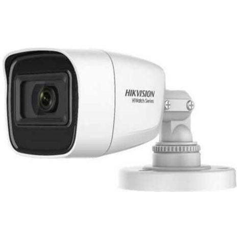 Caméra bullet Hikvision 2MP 2,8 mm avec microphone 4 en 1 TVI/AHD/CVI/CVBS FULL HD HWT-B120-MS série Hiwatch audio OSD IP66