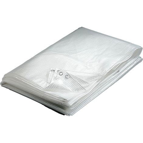 Werka Pro – Bâche de protection transparente 80 g/m² – 3 x 5 m – Anti UV – Pour chantiers et équipements extérieurs - PRO 3 X