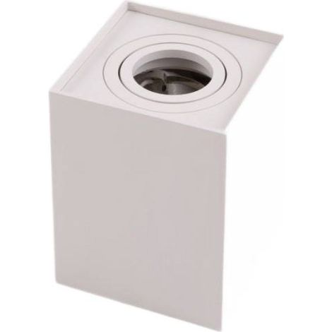 Spot plafond carré blanc orientable GU10 35W Ecolight