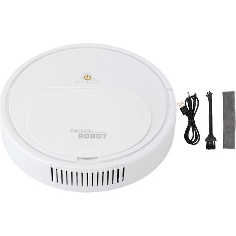 Ortviai Robot Aspirateur Balai Laveur 3-en-1 Intelligent 1200 Pa, Batterie 800 mAh, Silencieux et Anti-chute