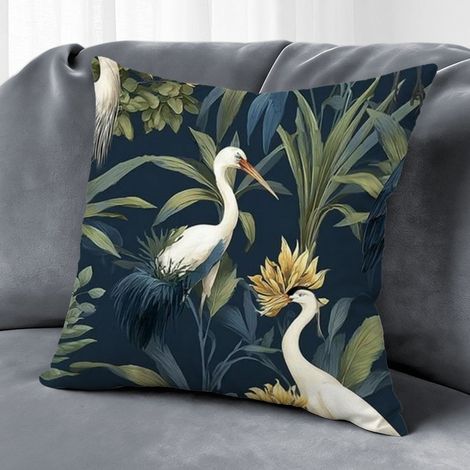 Housse de coussin floral papillon printemps été,décoration canapé,40×40cm (1/5)