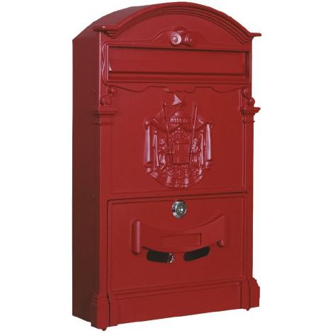 CASSETTA POSTALE 'CAMELIA' cm 25,5 x 9 x H.41 - rosso fuoco