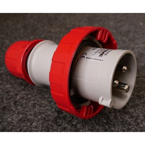 Fiche prise mobile 2P+T 16A mâle 380-415V rouge 50-60Hz 9h étanche IP66/IP67 OPTIMA (1/2)