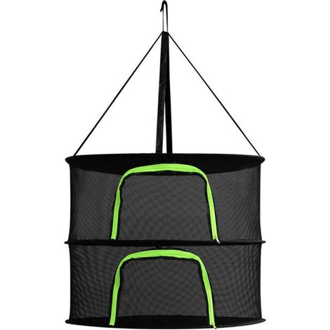 Filet de séchage pour herbes 2/4/6/8 étages, grille suspendue pliable en maille avec crochets et fermeture éclair, pour plantes aromatiques